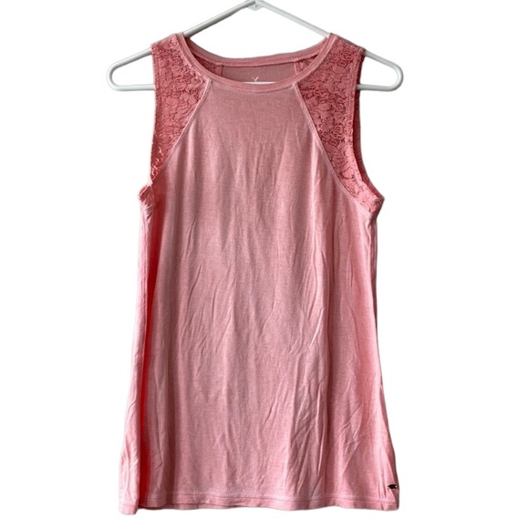 American Eagle Outfitters Tops - AEO Soft and Sexy Lace Shoulder Tank